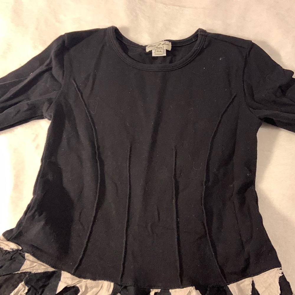 WHITE AND BLACK RUFFLE DRESS AND MATCHING TIGHTS!!! - Picture 5 of 7